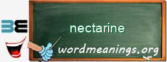 WordMeaning blackboard for nectarine